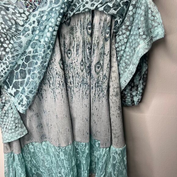 Ali Miles Artsy Lagenlook Tunic Top XL Layered Ruffle Hem Art-to-Wear XL Boho - Picture 5 of 12